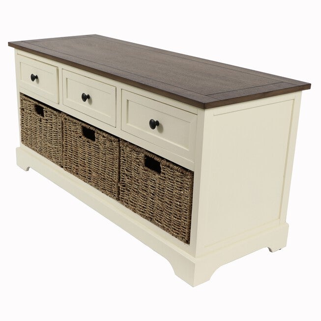 Montgomery Bench White and British Brown, , alternate image number null