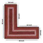 Alpine Braid Collection Reversible Indoor Area Rug in Vibrant Colors, 24"" x 48"" x 48"" L-Shape , , on-hover image number null