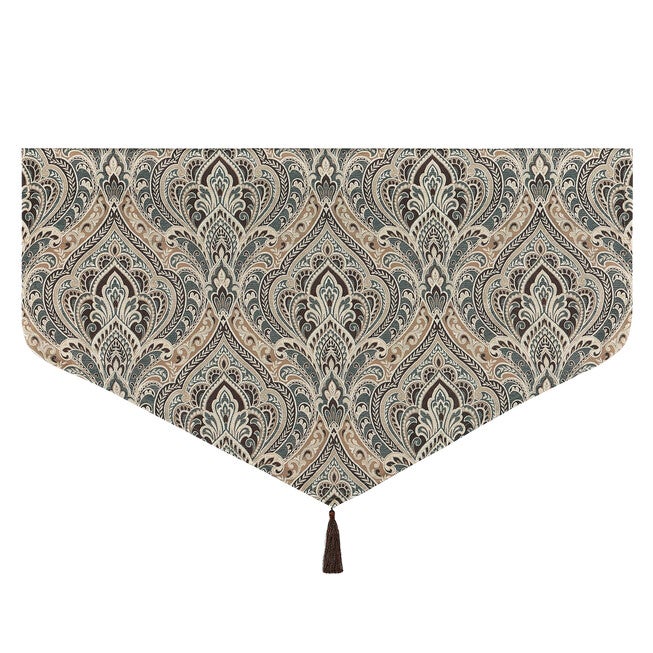 Maren Window Ascot Valance, CHOCOLATE, alternate image number null