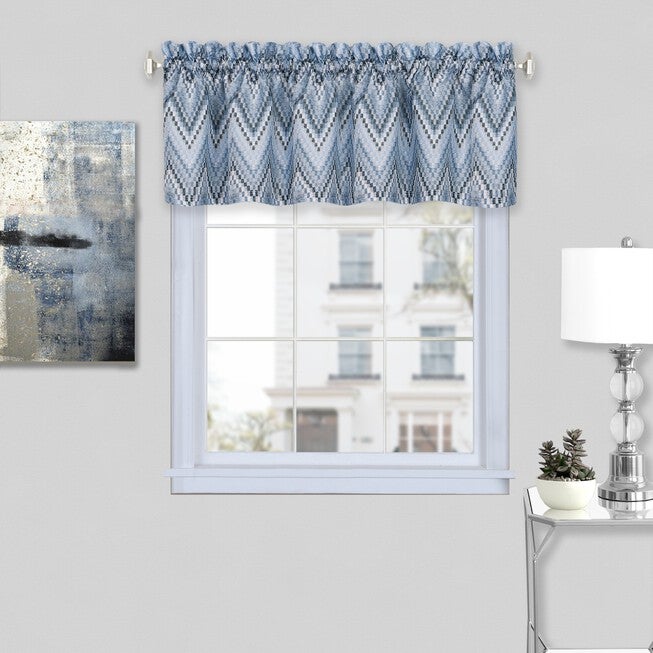 Avery Window Valance Curtain, ICE BLUE, hi-res image number null