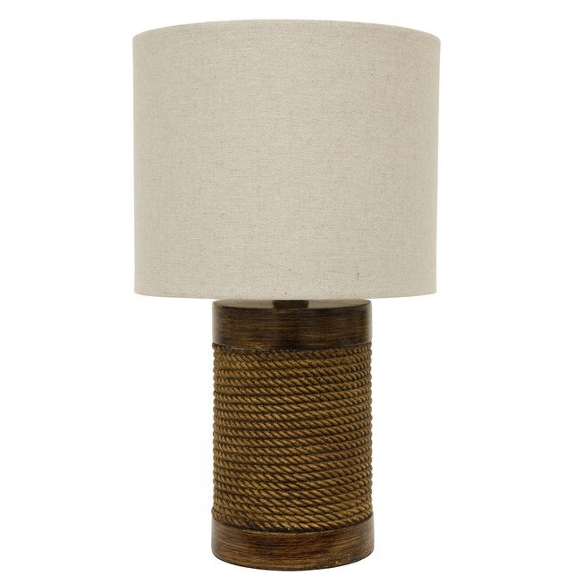 Rope Wrapped Lamp , ROPE AND WOOD, hi-res image number null