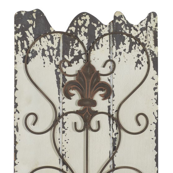 Set Of 2 White Wood Rustic Wall Décor, , alternate image number null