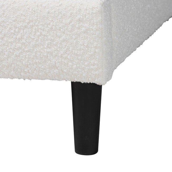 Dalton Boucle Upholstered Platform Bed, CREAM, alternate image number null