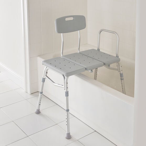 400 lbs. Weight Capacity Deluxe Bath Transfer Bench, GRAY, hi-res image number null