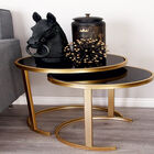 Set of 3 Gold Metal Traditional Accent Table, 21", 19", 17", , alternate image number 8
