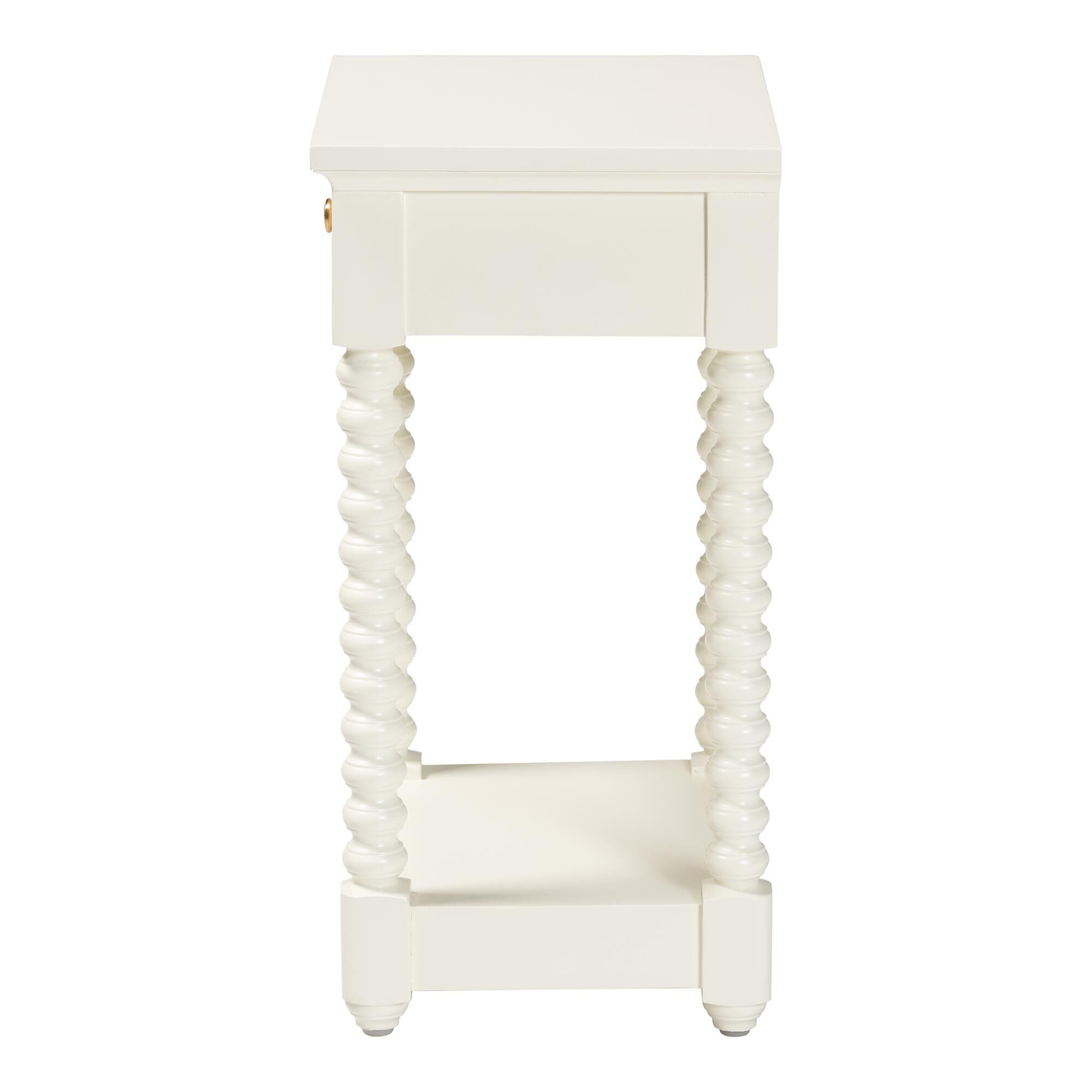 Terentia Nightstand, WHITE, alternate image number 4