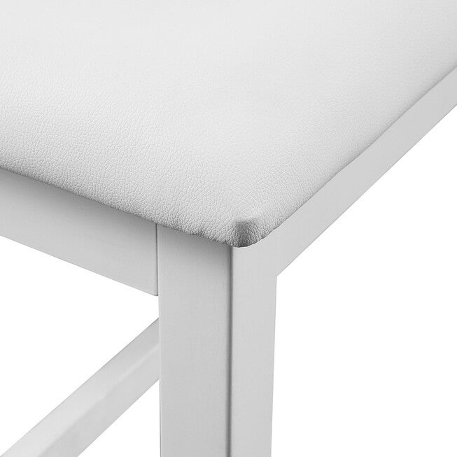 Kendal Dining Bench, White, WHITE, alternate image number null