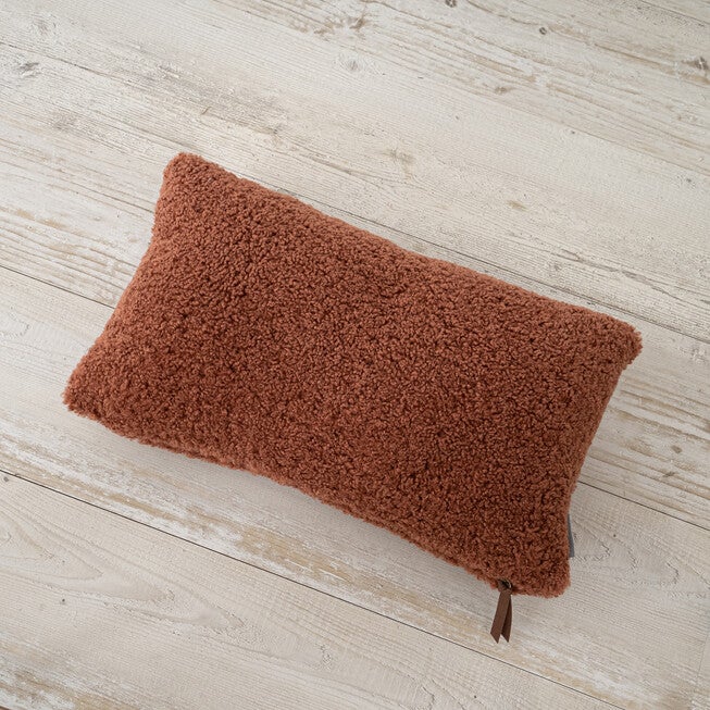 Teddy Sherpalux Plush Solid Lumbar Pillow, , alternate image number 2