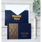 Navy Gold Foil Thank You Cards - 100 Cards, , on-hover image number null