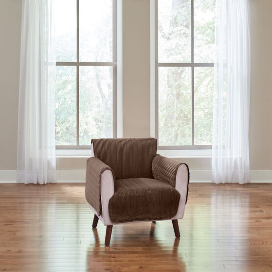 Chair Reversible Plush Stripe Furniture Protector, 