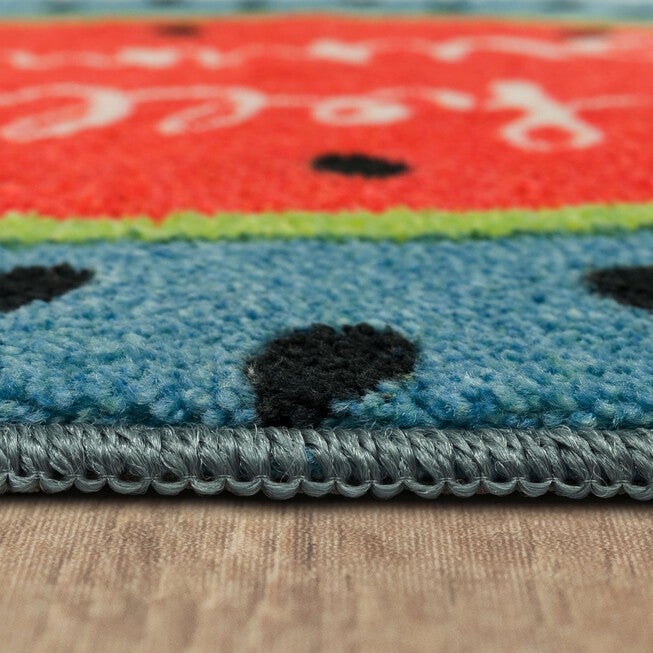 Hello Summer Aqua Kitchen Rug, , alternate image number null