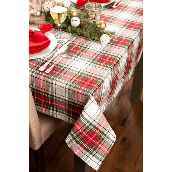 Christmas Plaid Tablecloth 60x84, , alternate image number null