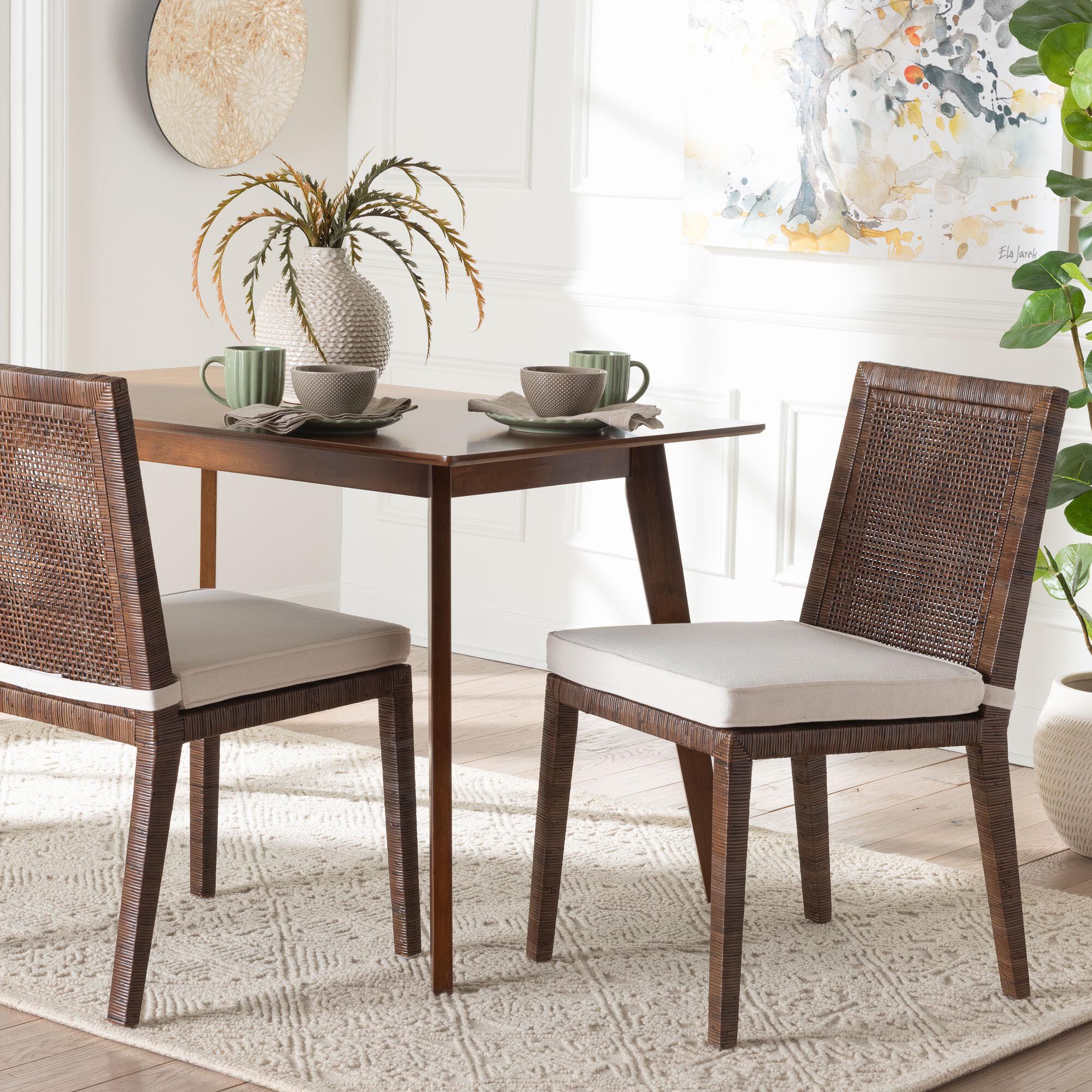 Sofia Rattan Dining Chair with Cushion