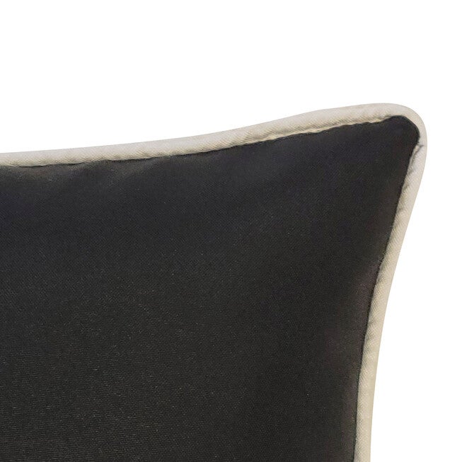 Edie @ Home Indoor/Outdoor Arabasque Embroidered Decorative Throw Pillow 12X18, Black, , alternate image number 7