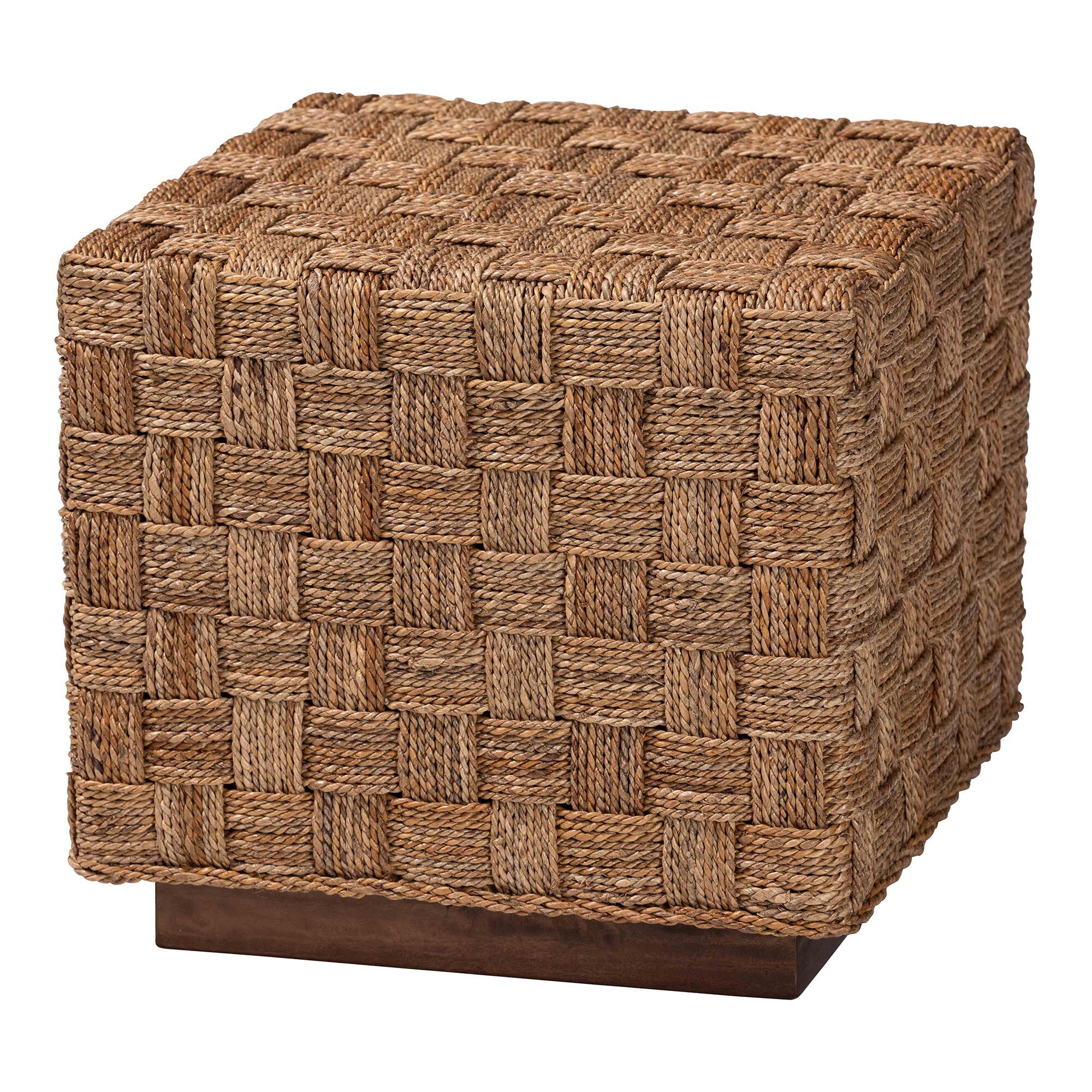 Karina Bohemian Natural Seagrass End Table, NATURAL, alternate image number 1