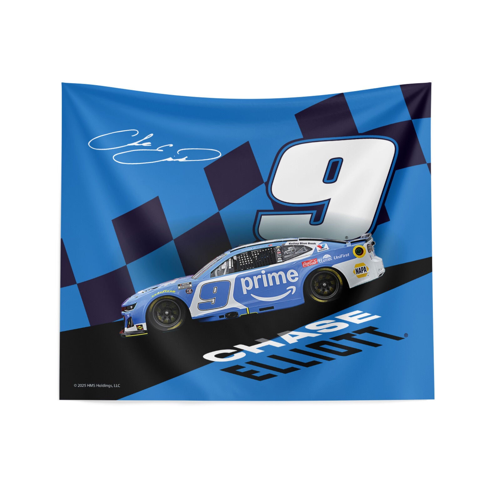 NASCAR Chase Elliot Slanted Track Wall Hanging 34x40 inches, BLUE, hi-res image number 0