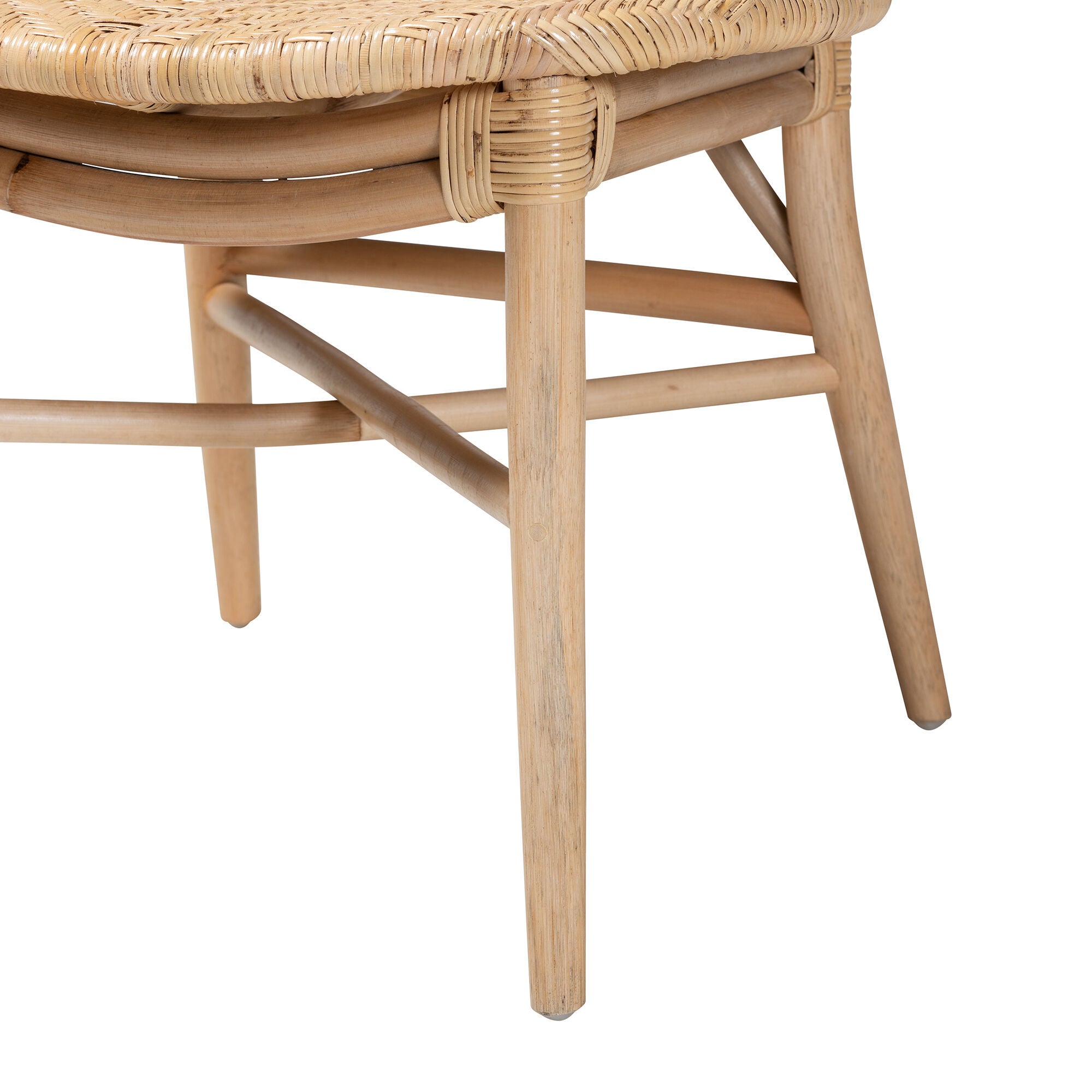 Osaka Modern Bohemian Natural Brown Rattan Dining Chair, NATURAL BROWN, alternate image number 7