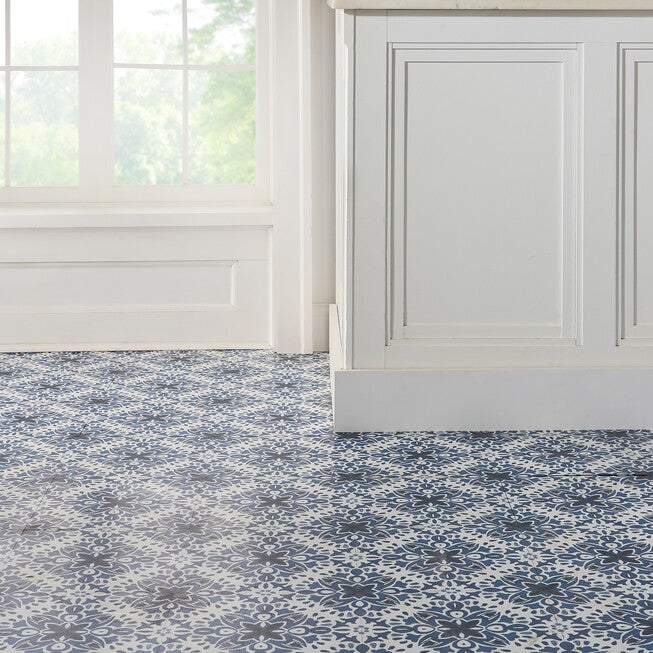 Set of 20 Peel-and-Stick Floor Tiles, AMALFI BLUE, hi-res image number 0
