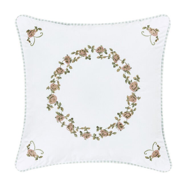 Rialto Sage 16 Inch Square Decorative Throw Pillow, WHITE, hi-res image number 0