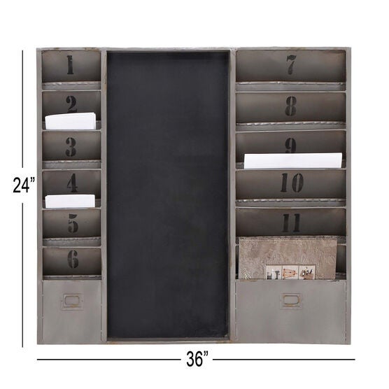 Grey Industrial Memo Board Metal Wall Décor, , alternate image number null