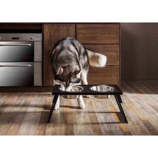 HiLo™ Pet Dog Raised Double Diner, ESPRESSO, hi-res image number null