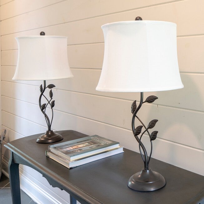 Organic Leaf 2-Pack Table Lamps , , on-hover image number 1