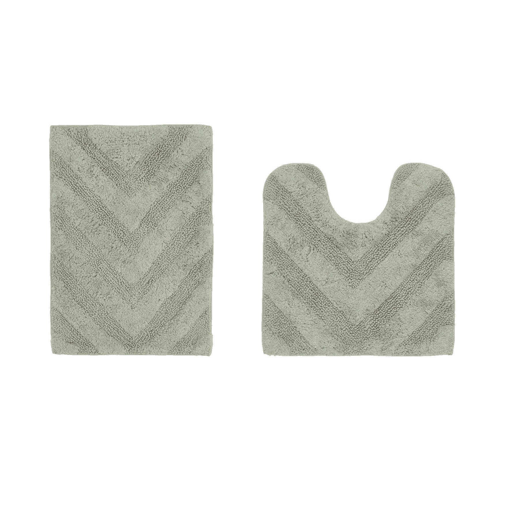 Hugo Collection 100% Cotton 2 Piece (17" X 24" | 20" X 20") Bath Rug Set