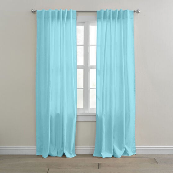 Poly Cotton Canvas Back-Tab Panel, AQUA, hi-res image number null