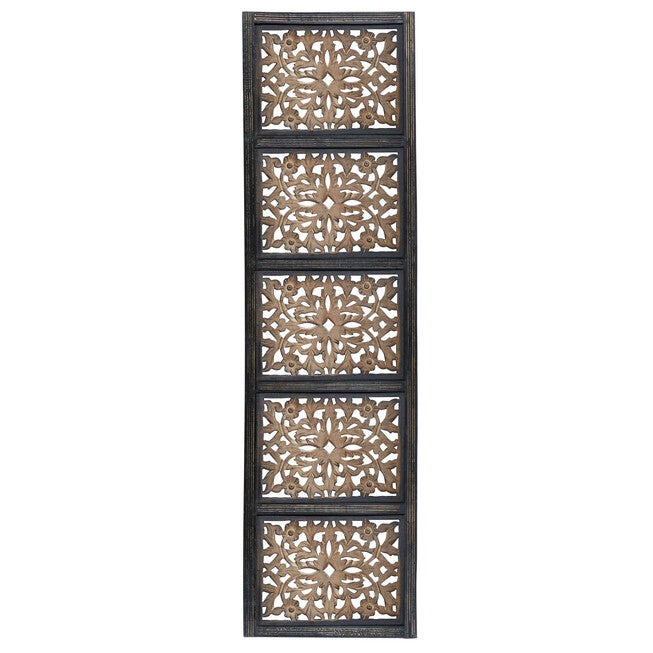 Brown Traditional Ornamental Wood Wall Décor, BROWN, hi-res image number null