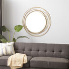 Gold Wood Contemporary Wall Mirror, , alternate image number null