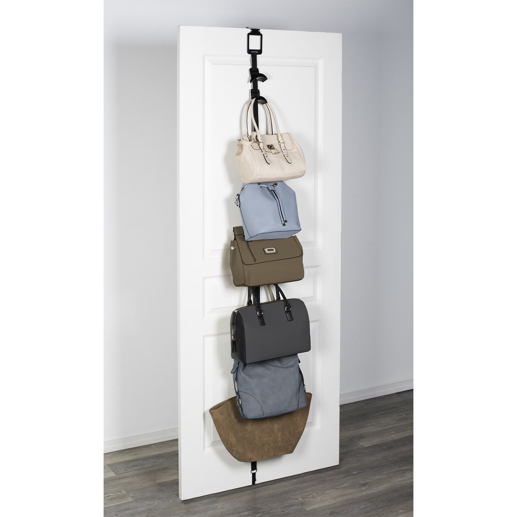 Black Storage Pursestor Over The Door Purse Organizer 8 Clips
