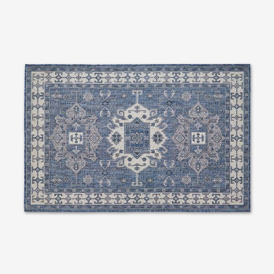 Carmel Indoor/Outdoor Kilim Rug 4'10" x 7'6", NAVY, hi-res image number null