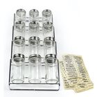 In-Drawer Spice Rack with 12 Jars and Labels, SILVER, hi-res image number null