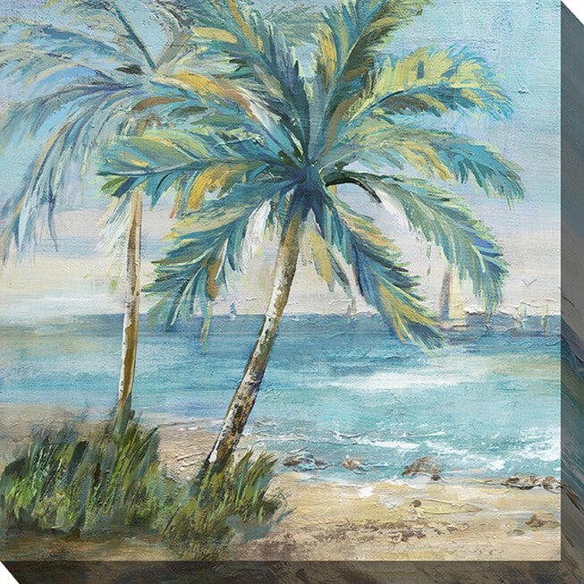 COASTAL PALM 1 OUTDOOR ART 24X24, MULTI, hi-res image number 0