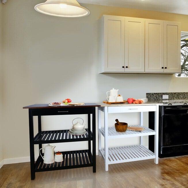 Kitchen Island with Solid Wood Top, , alternate image number null