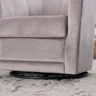 Kappa Velvet Upholstered Swivel Accent Chair, Taupe, , on-hover image number null