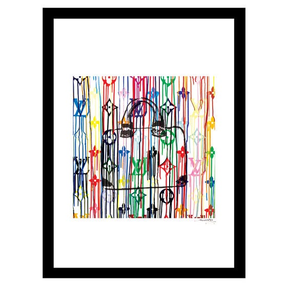 Louis Vuitton Bag Color Drip - Multi - 14x18 Framed Print, MULTI, hi-res image number null