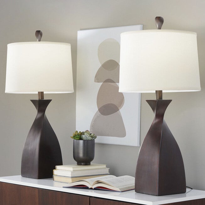 Curvo 30 inches Polyresin Table Lamp - Set Of 2, , alternate image number 5
