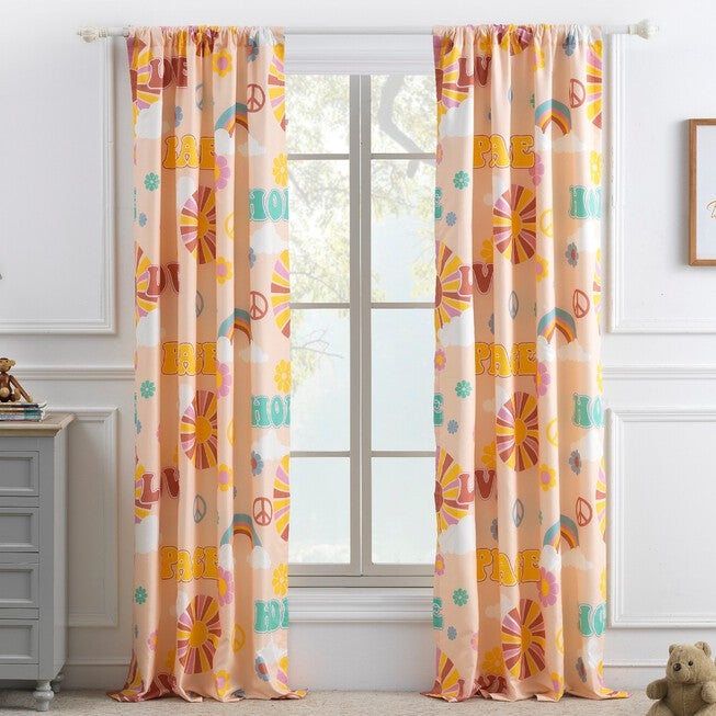 Cassidy Curtain Panel, PEACH, hi-res image number 0