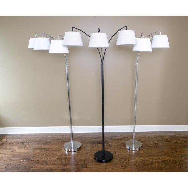 3-Lught Darkened Bronze Floor Lamp , , on-hover image number null