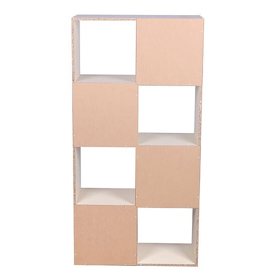 Home Basics Open and Enclosed 8 Cube MDF Storage Organizer Espresso, , alternate image number null