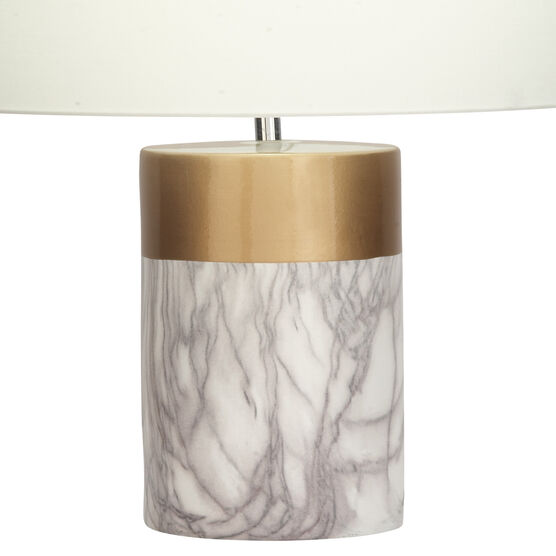 Cosmoliving By Cosmopolitan White Stone Table Lamp, , on-hover image number null