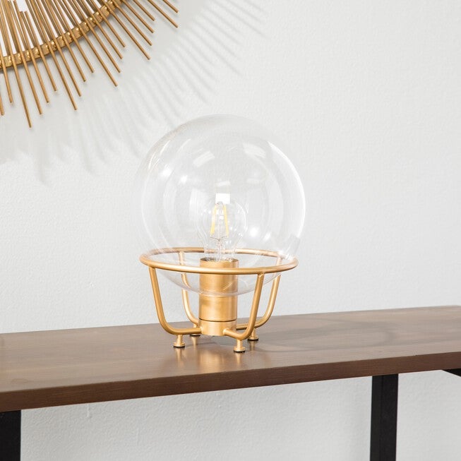 Brenton Hand-Blown Glass Table Lamp, BRASS, hi-res image number null