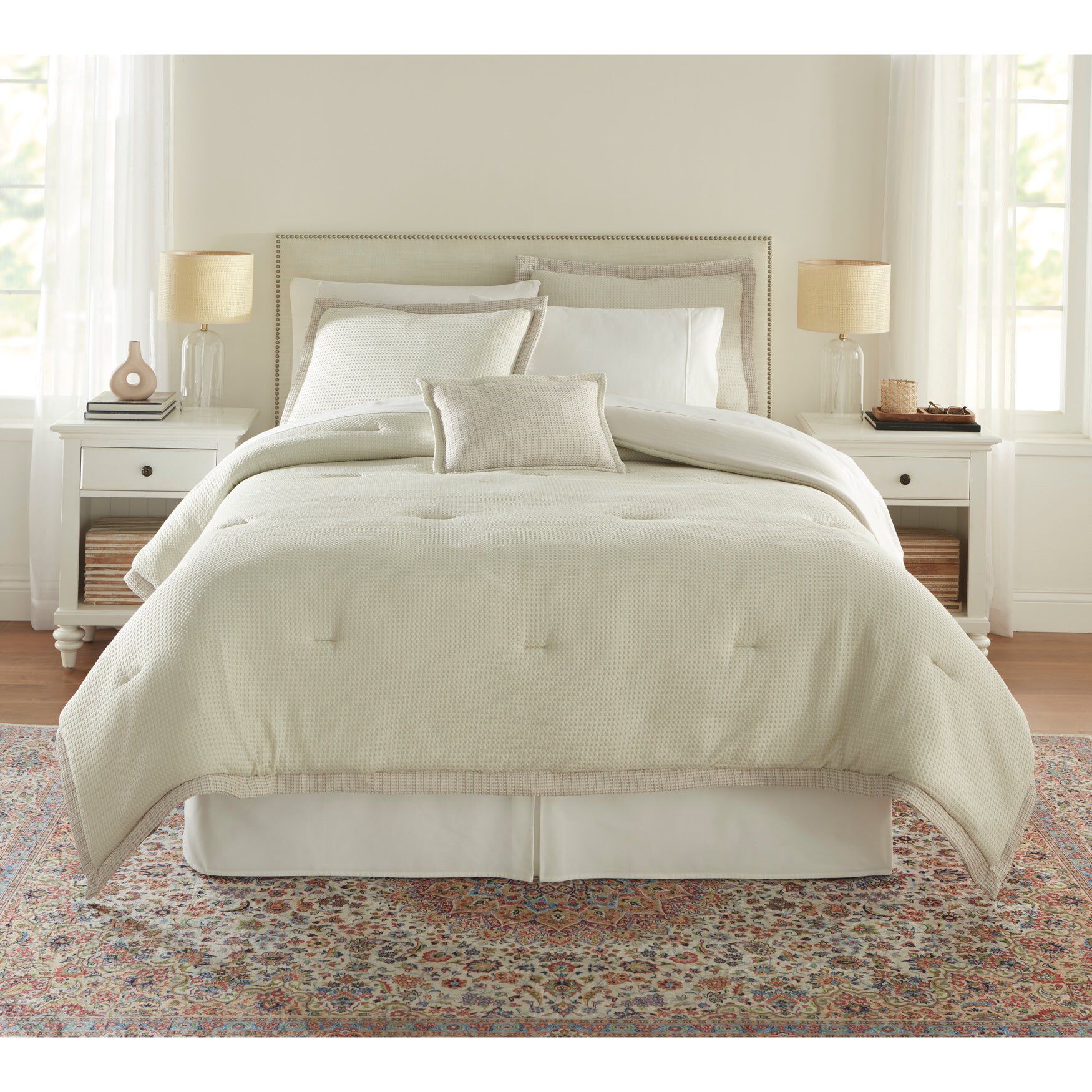 4-pc Textured Comforter Set, TAN, hi-res image number 0