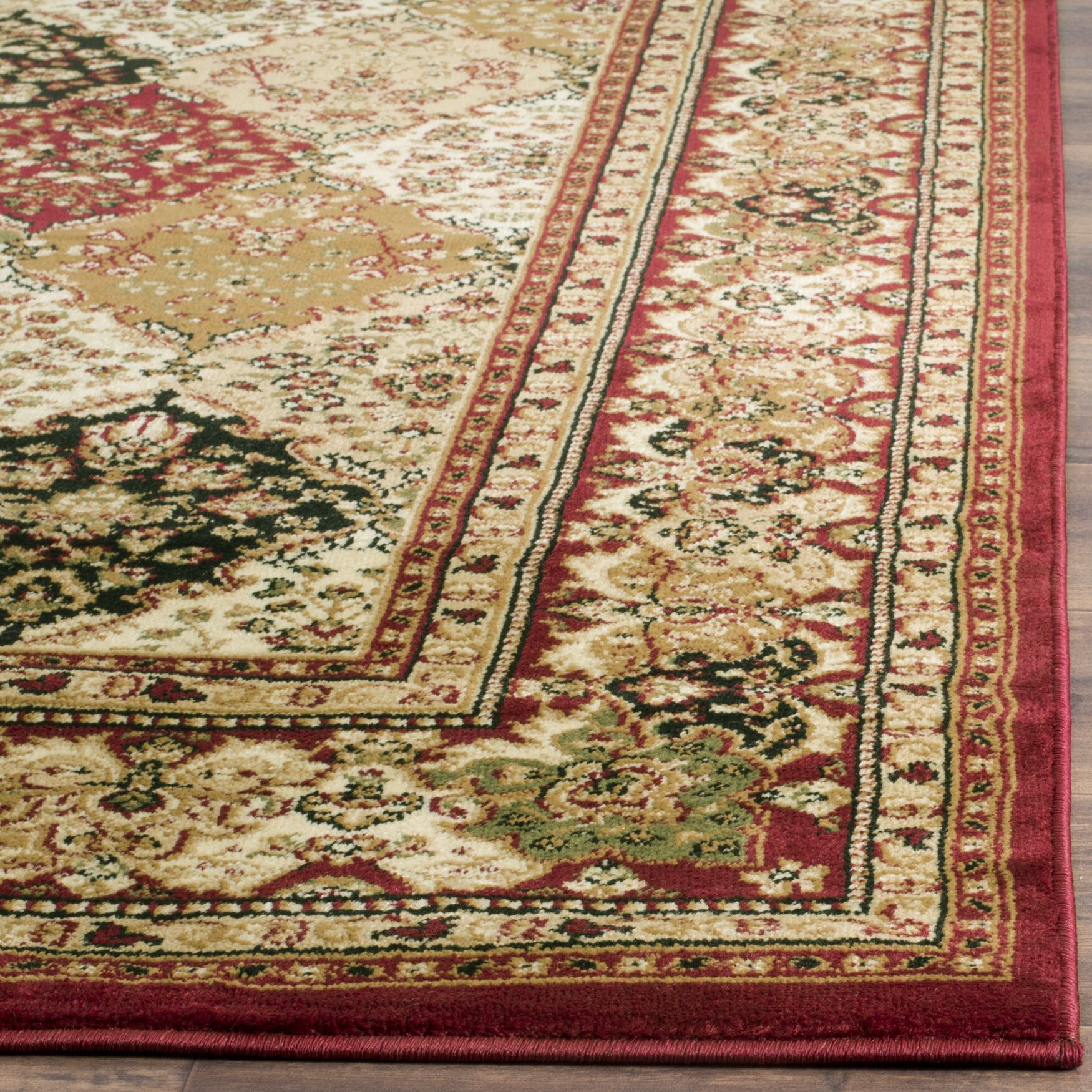 Lyndhurst 221 Multi / Red 2'-3 inches X 12' Runner Rug, , alternate image number 2