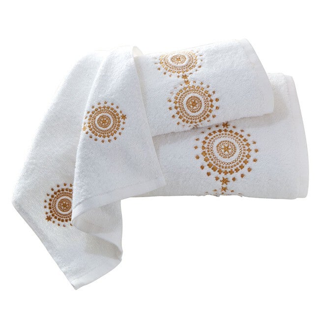 Estelle Embroidered 3-Pc. Towel Set, GOLD, hi-res image number 0