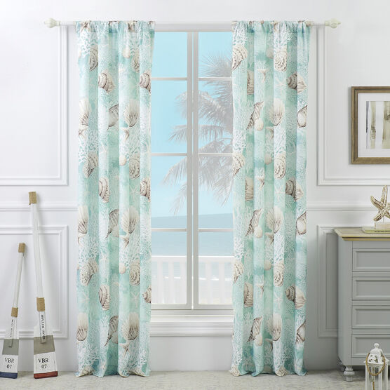 Ocean Turquoise Curtain Panel Pair, TURQUOISE, hi-res image number null