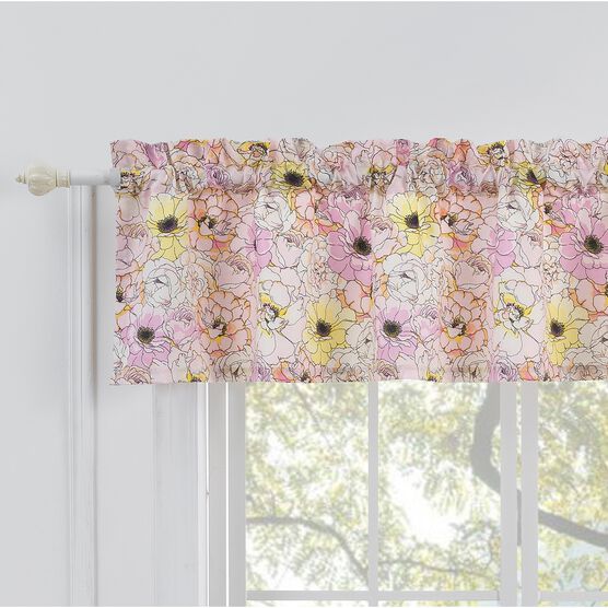 Misty Bloom Window Valance, PINK, hi-res image number null
