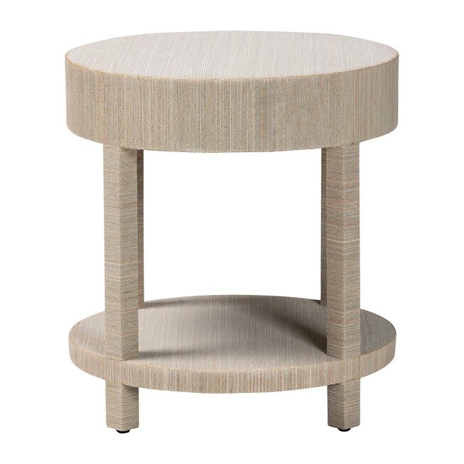 Sadia Bohemian Woven Natural Grasscloth 1-Drawer Nightstand, NATURAL/GOLD, alternate image number null