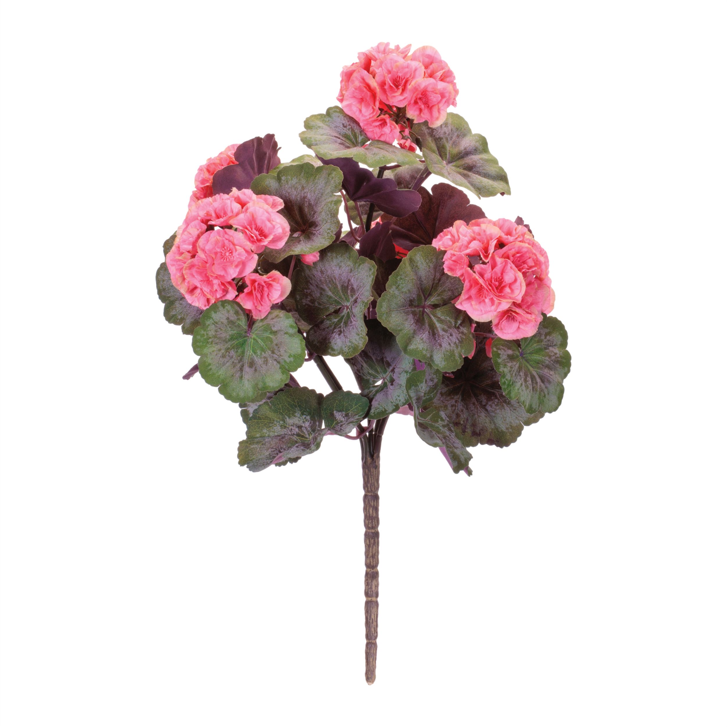 Geranium Floral Bush Set of 2, PINK GREEN, alternate image number 2
